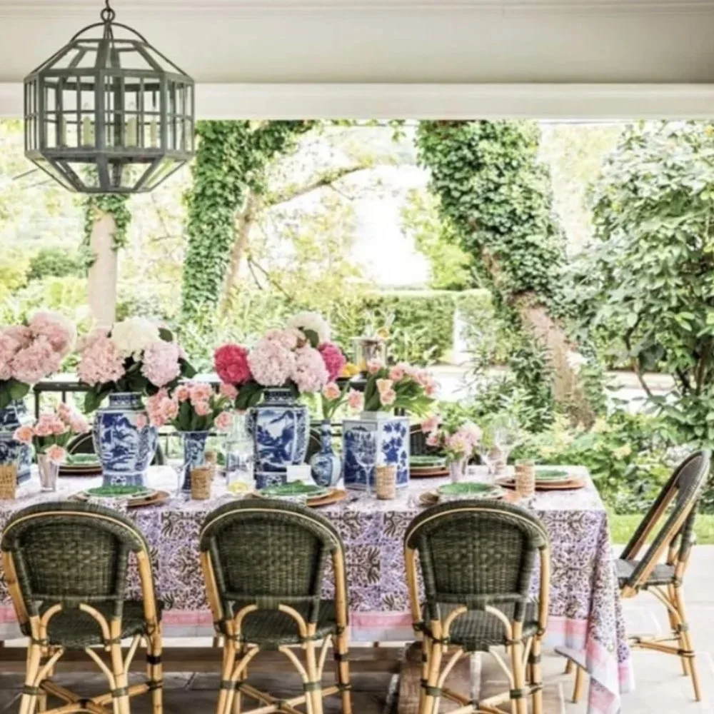 Julia Amory Mughal Jardin 120" Round Tablecloth - Picture 2 of 5